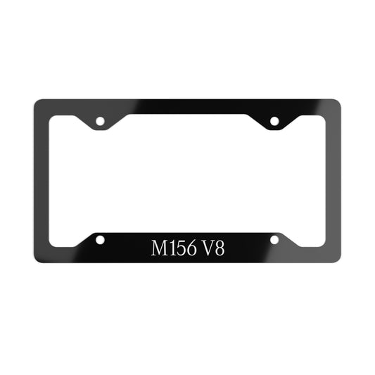 M156 V8 License Plate Frame - White Text