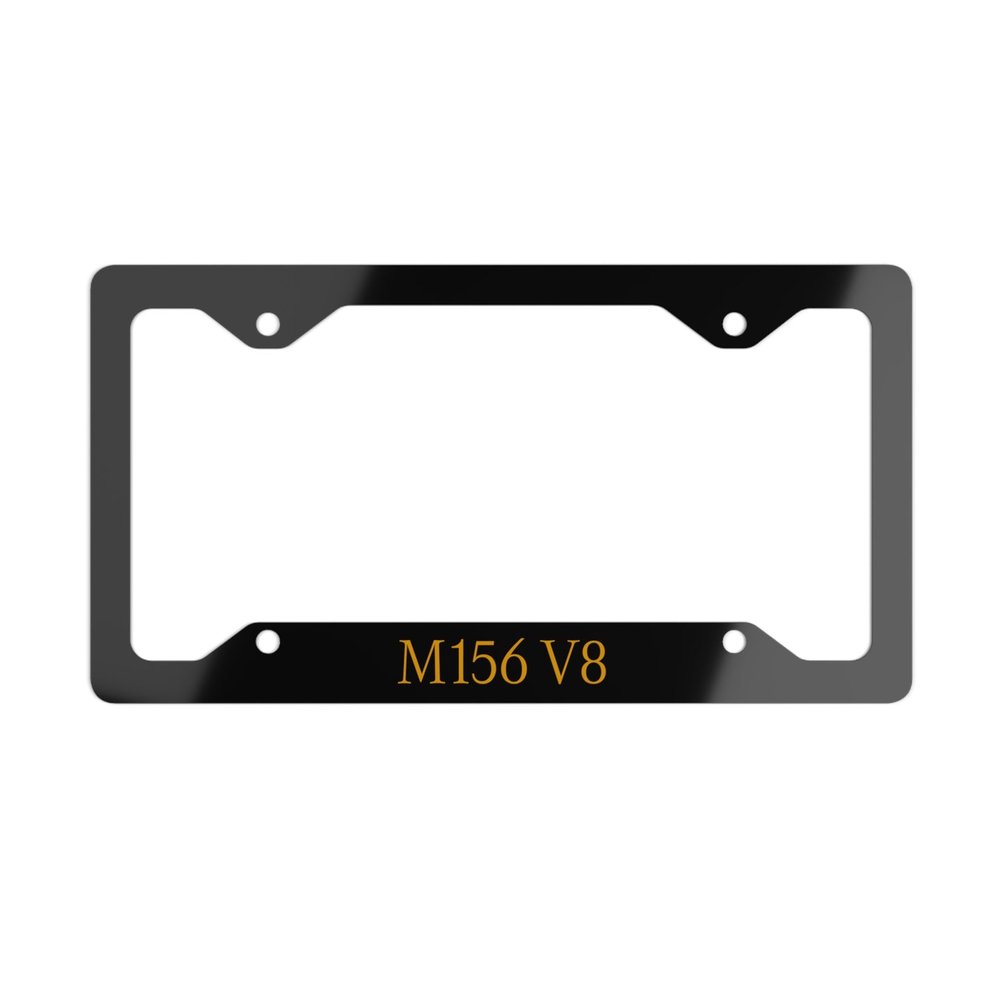 M156 V8 License Plate Frame - Yellow Text