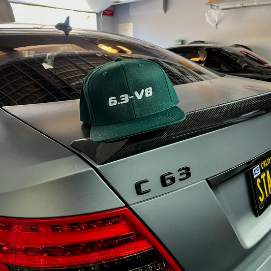 6.3 V8 Flat Bill Snapback Hat