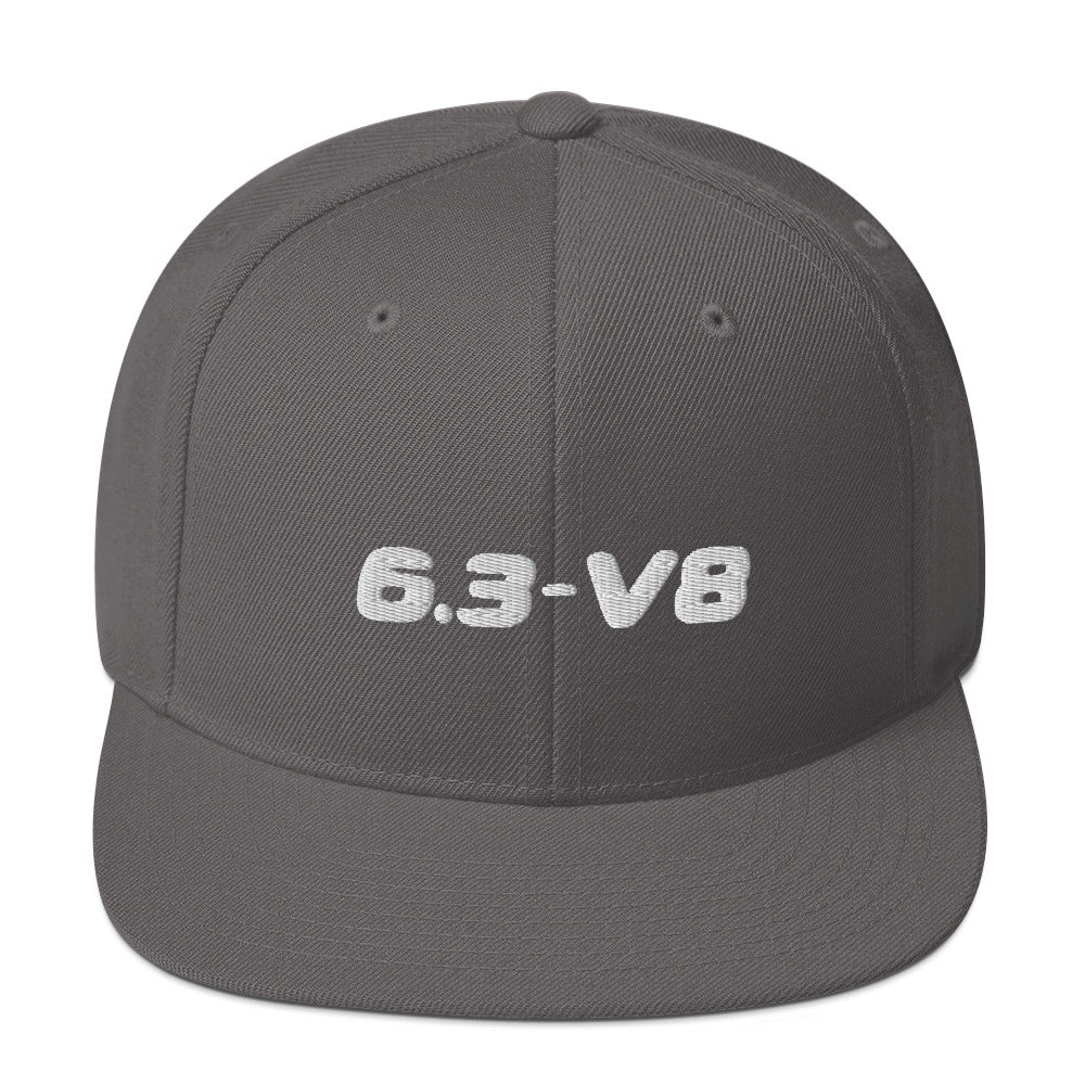 6.3 V8 Flat Bill Snapback Hat