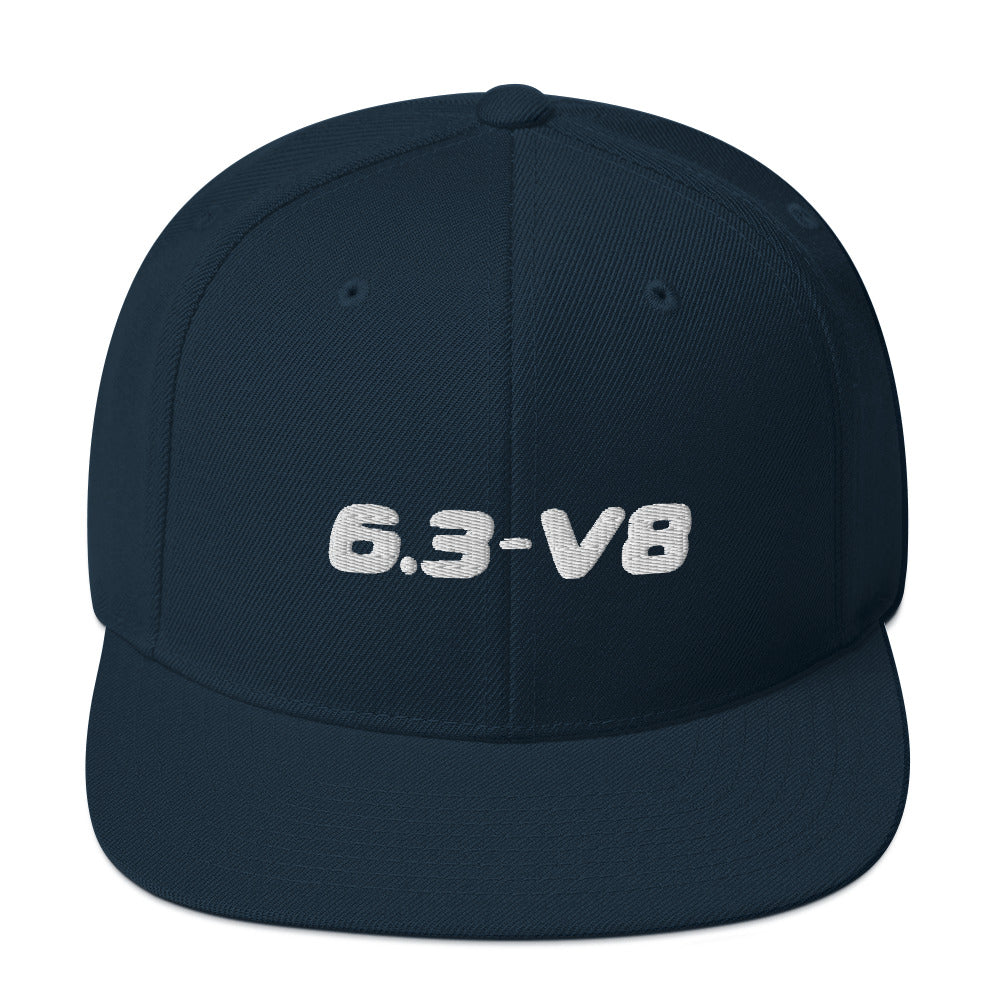 6.3 V8 Flat Bill Snapback Hat