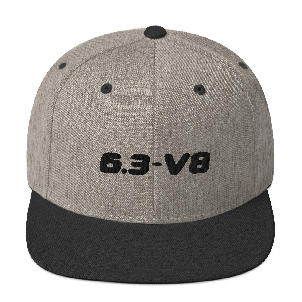 6.3 V8 Flat Bill Snapback Hat