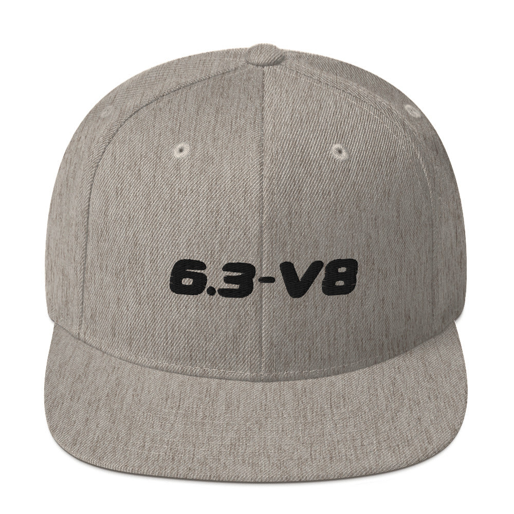 6.3 V8 Flat Bill Snapback Hat