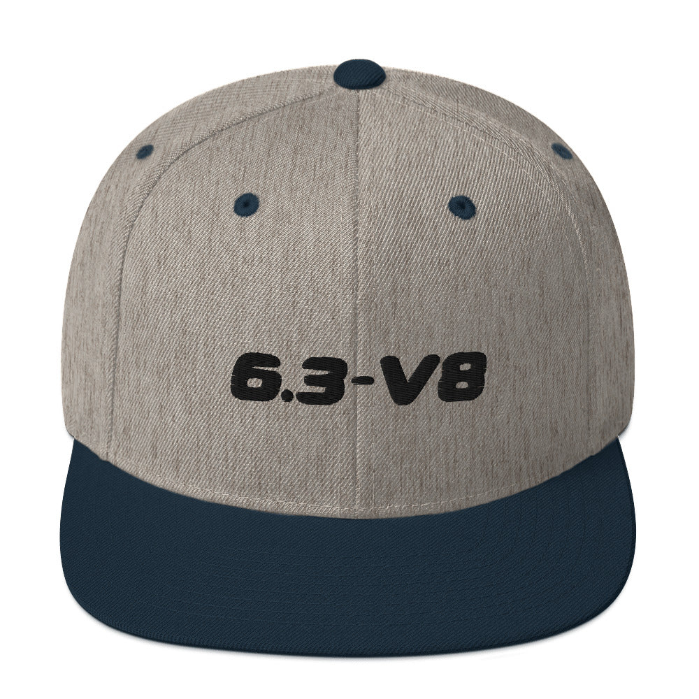 6.3 V8 Flat Bill Snapback Hat