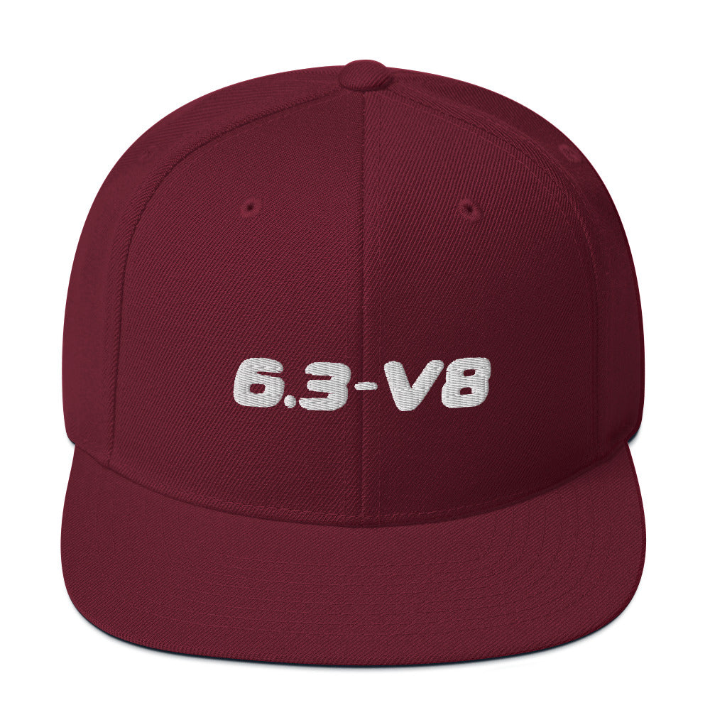 6.3 V8 Flat Bill Snapback Hat