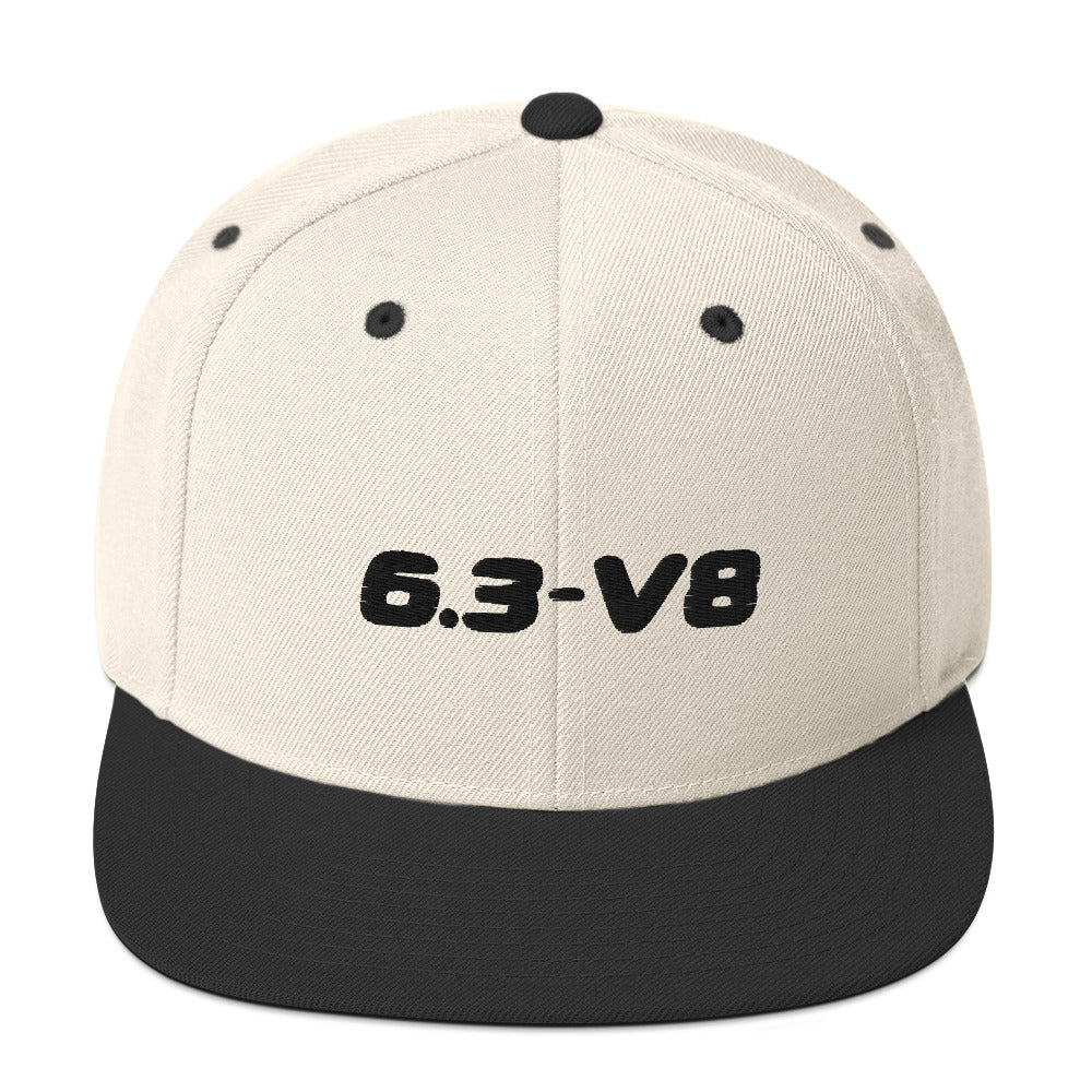 6.3 V8 Flat Bill Snapback Hat