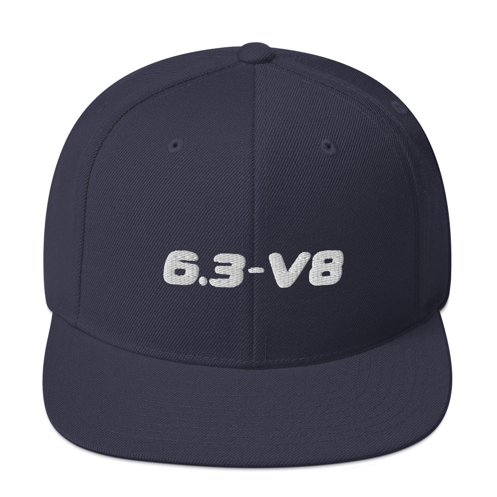 6.3 V8 Flat Bill Snapback Hat