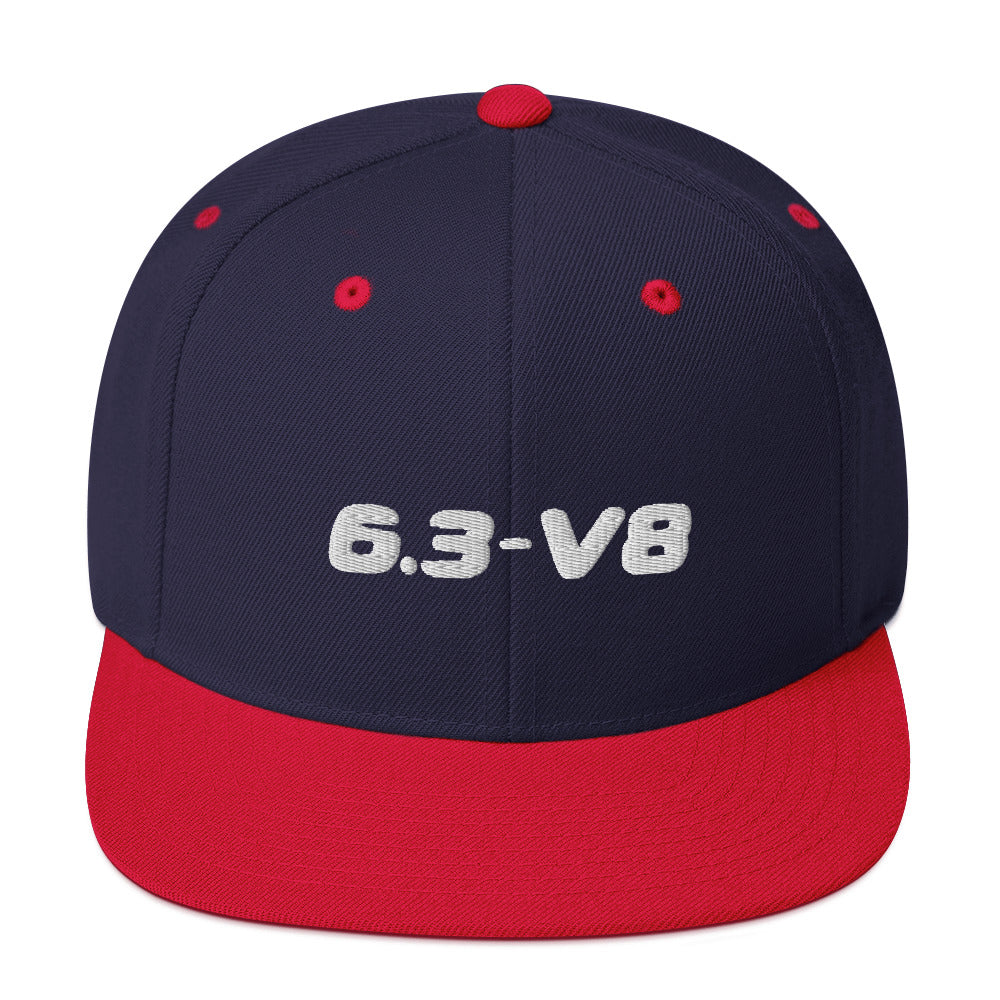 6.3 V8 Flat Bill Snapback Hat