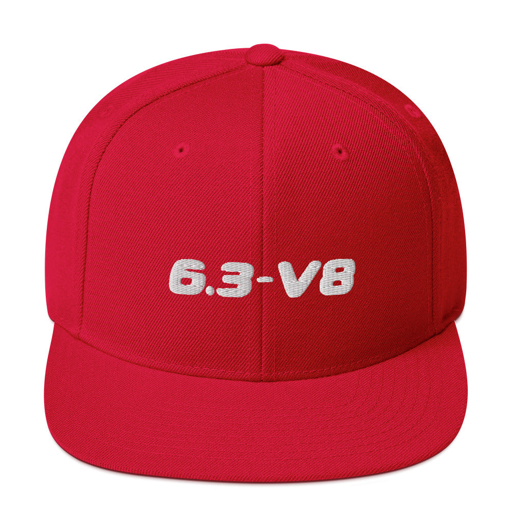 6.3 V8 Flat Bill Snapback Hat