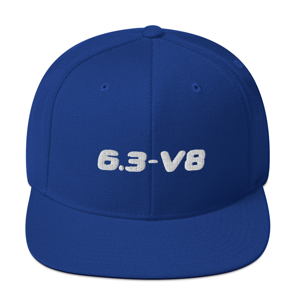 6.3 V8 Flat Bill Snapback Hat