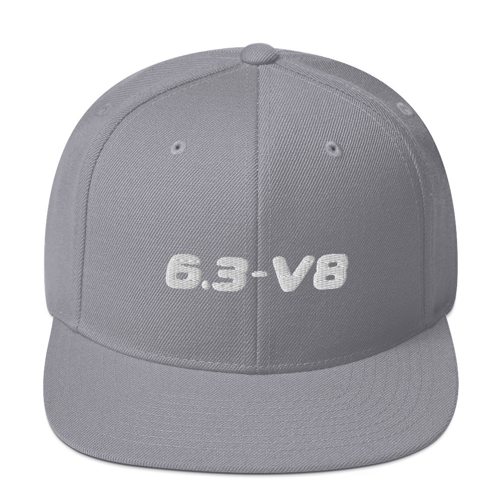 6.3 V8 Flat Bill Snapback Hat