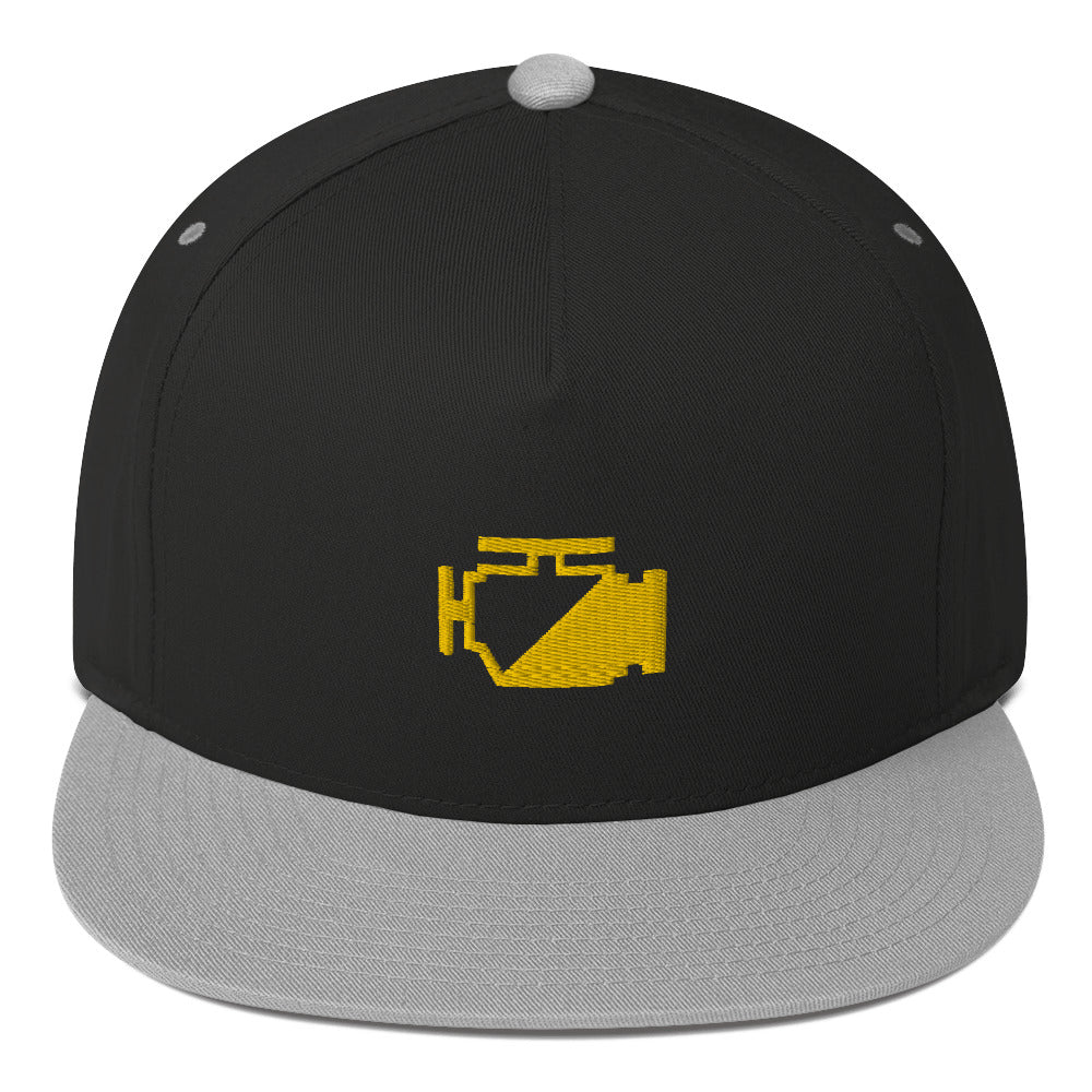 Check Engine Flat Bill Snapback Hat