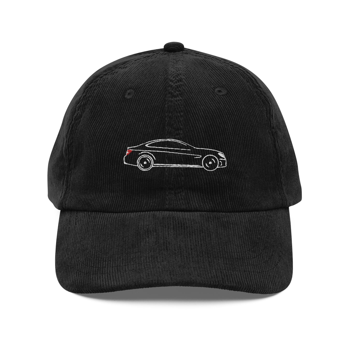 W204 C63 Coupe Silhouette Embroidered Corduroy Hat