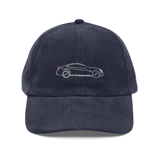 W204 C63 Coupe Silhouette Embroidered Corduroy Hat