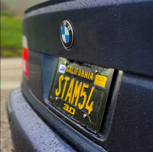 3.0 CSL License Plate Frame - Yellow Text